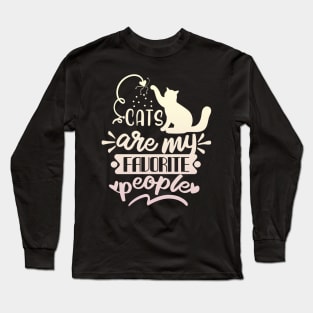 Cats Gift Cat Lover Saying Pet Fun Long Sleeve T-Shirt